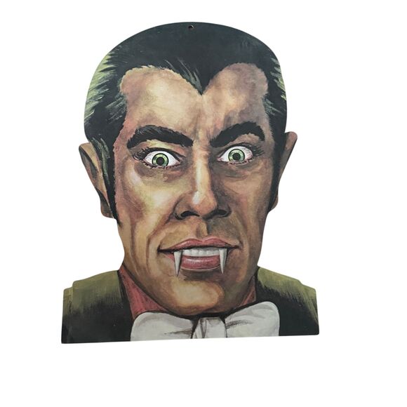 Vintage Dracula Vampire Die Cut Halloween Decoration 17" MCM Beistle Style - Picture 2 of 4